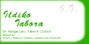ildiko tabora business card